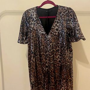 Animal print sequin dress